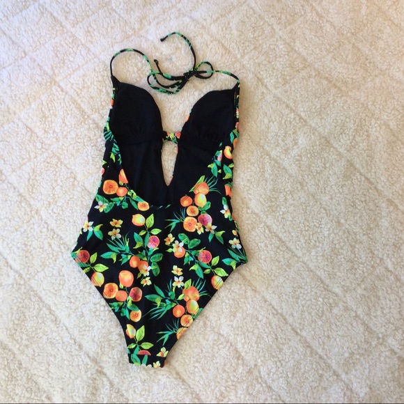 Tie Front Cut Out One Piece Swimsuit - Picture 4 of 5